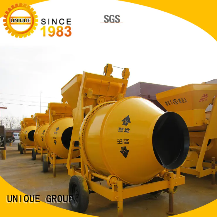 UNIQUE easy use mobile concrete mixer with discharging system for hard-dry concrete