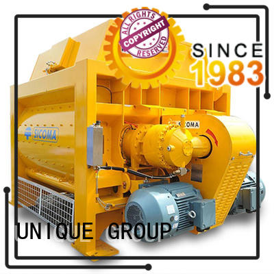 UNIQUE higher efficiency mobile concrete mixer with discharging system for concrete products