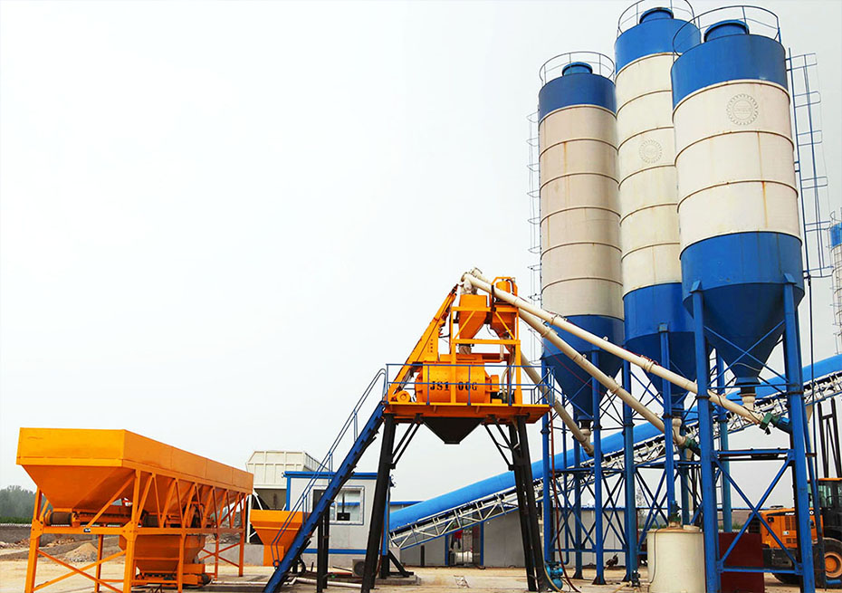 HZS50 Concrete Batching Plant in Uzbekistan