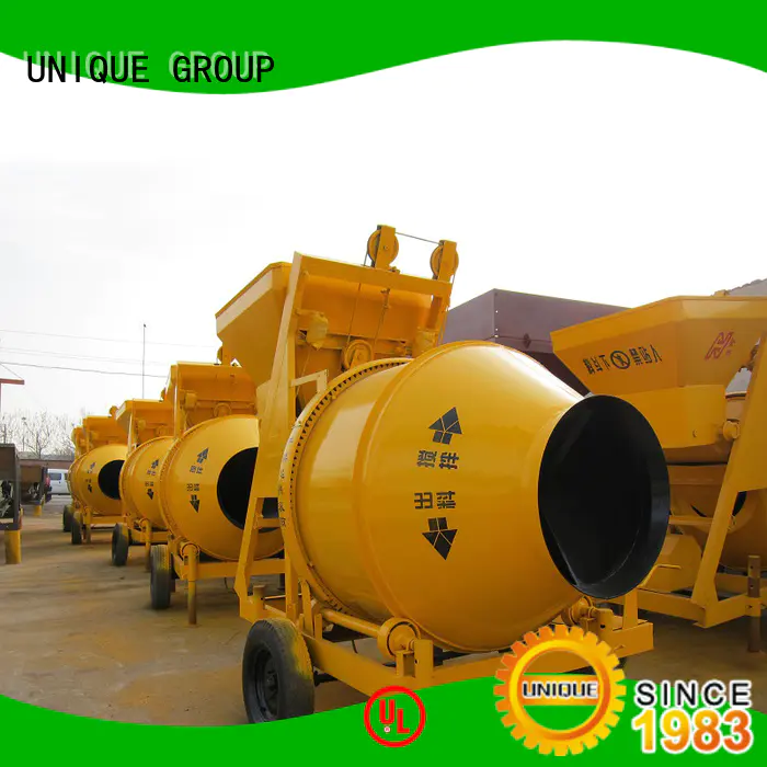 UNIQUE higher efficiency concrete mixer machine with feeding system for concrete products