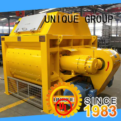 UNIQUE higher efficiency stationary concrete mixer with discharging system for concrete products