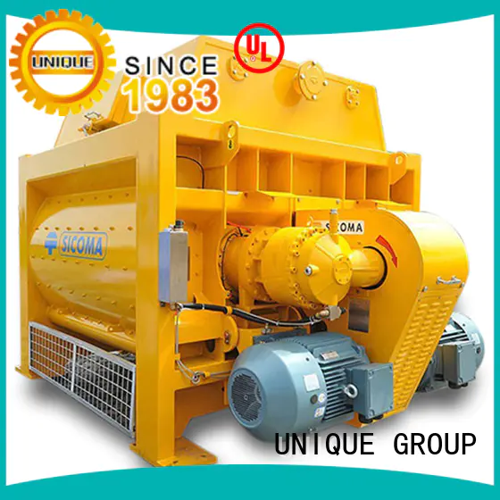 UNIQUE easy use twin shaft concrete mixer mixer for project