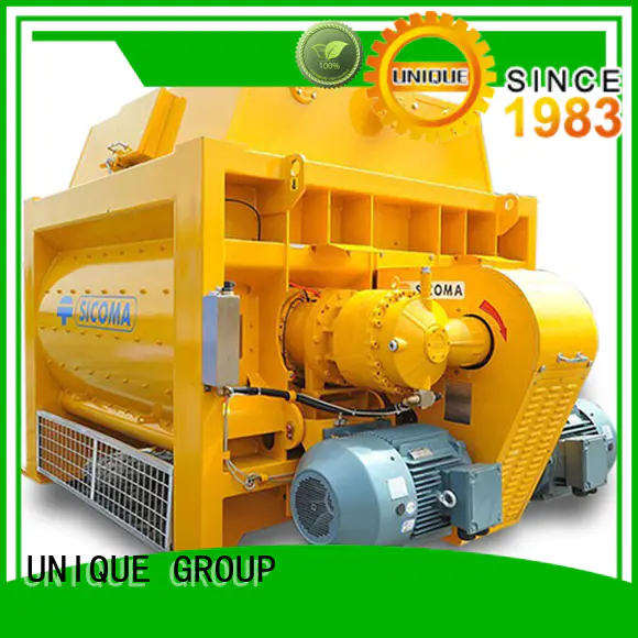 higher efficiency concrete mixer for sale twin with feeding system