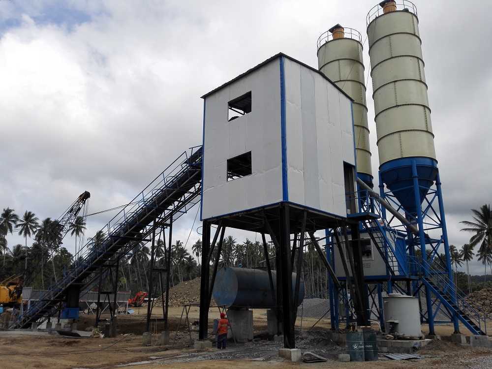 HZS60 Concrete Batching Plant in Philippines