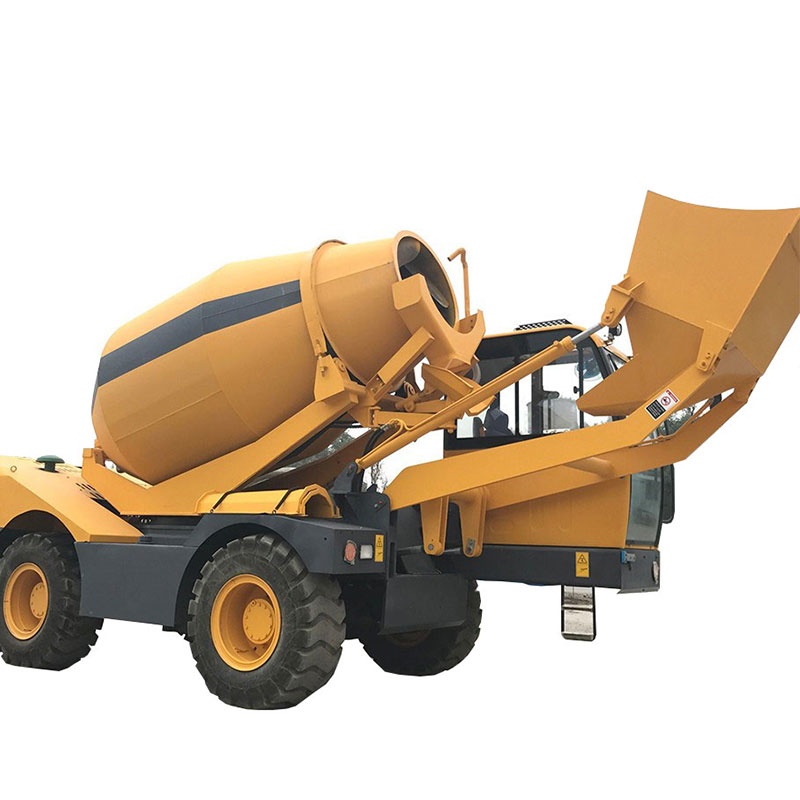 small volume concrete mixer truck automatic feeding for concrete production-1