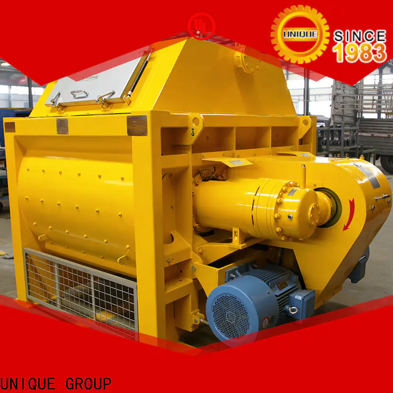 UNIQUE twin shaft mixer with feeding system for light aggregate concrete