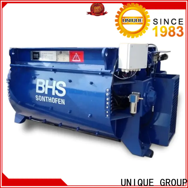 long lasting mobile concrete mixer with discharging system