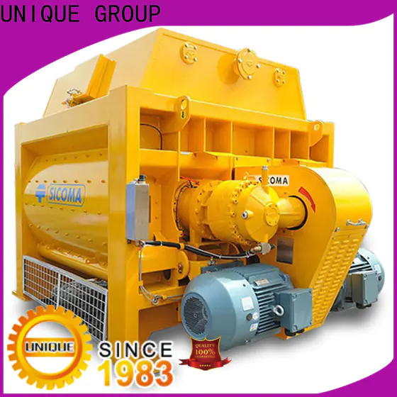 UNIQUE higher efficiency stationary concrete mixer with water supply system for hard-dry concrete