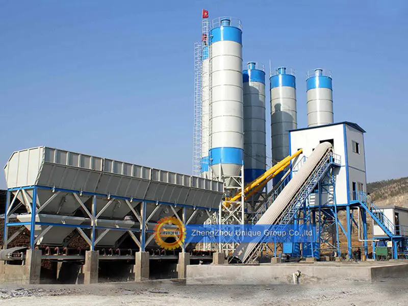 Introduction of HZS120 concrete mixing plant