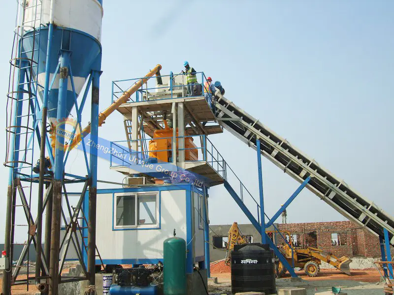 Five reasons for choosing HZS90 concrete mixing plant