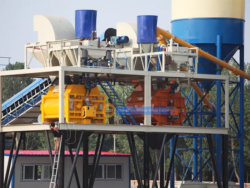 Introduction of HZS120 concrete mixing plant