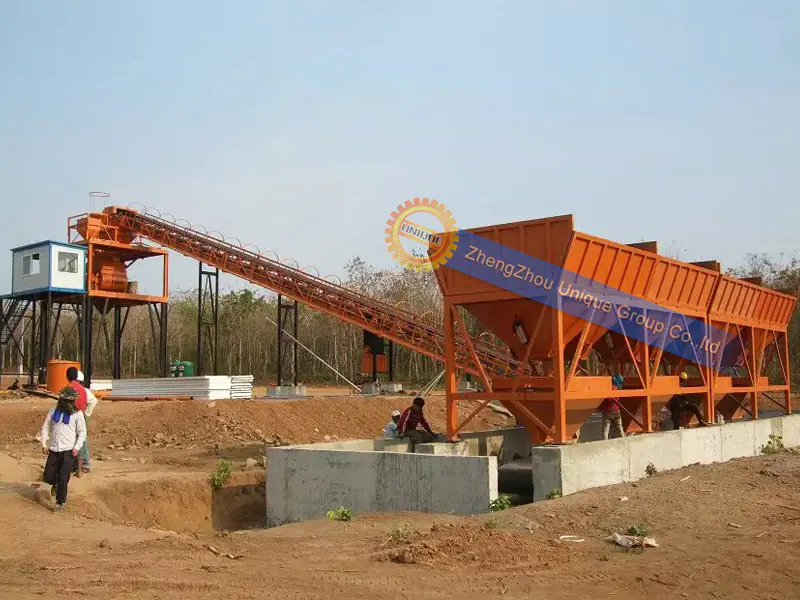 Installation steps of concrete mixing plant