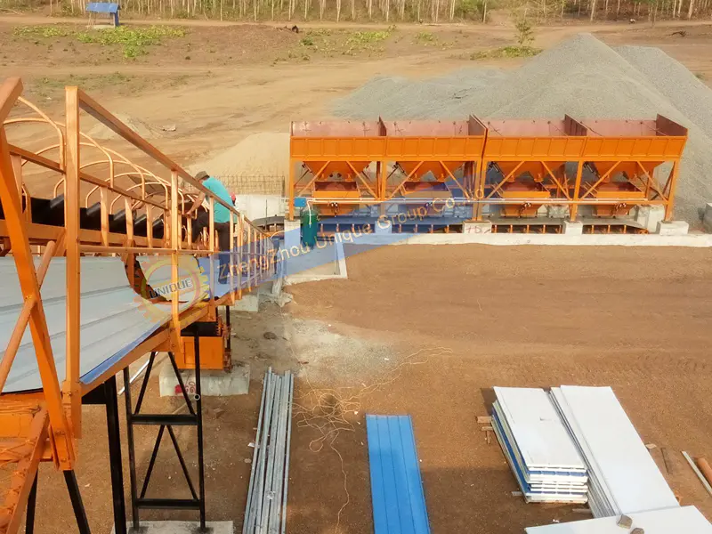 PLD1600 Four Warehouses of Concrete Batching Machine