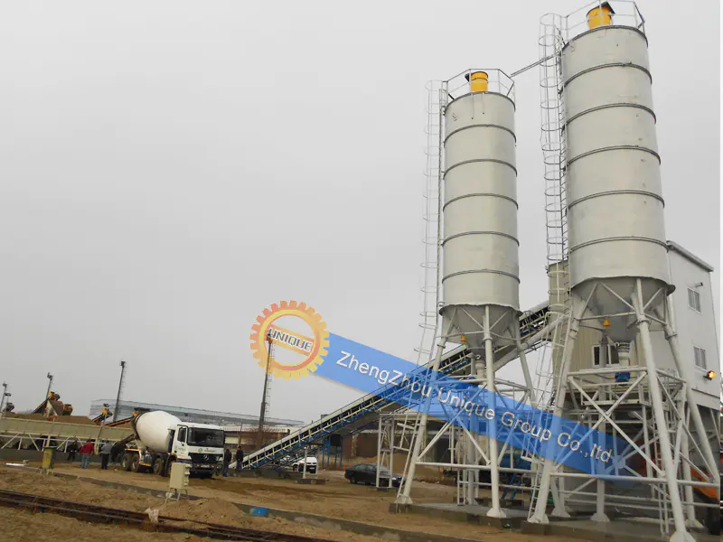 hzs60 concrete mixing plant installed in philippines