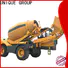 steering cement mixer truck mixing to discharge for construction site