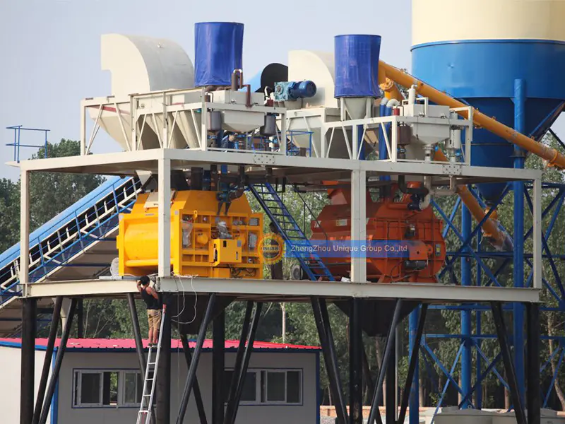 Philippine HZS90 Concrete Mixing Plant site