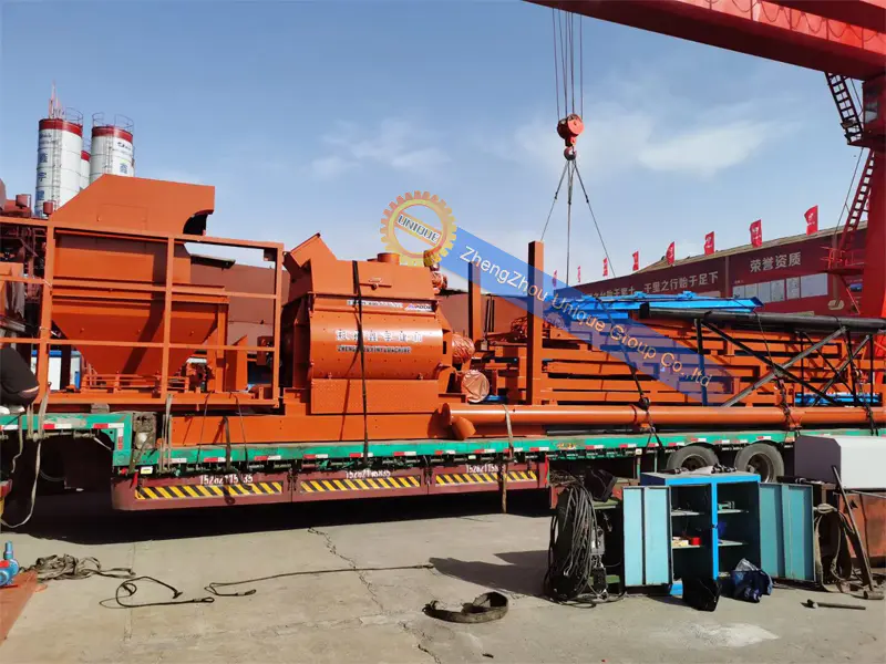 HZS120 concrete batching plant to Ethiopian