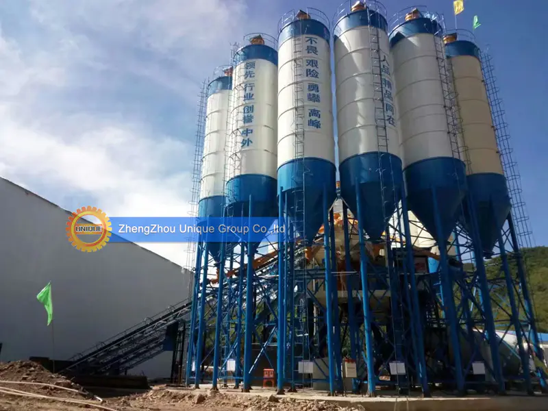 Installation of the concrete batching plant