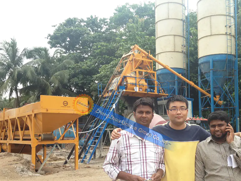 Configuration of HZS50 concrete batching plant