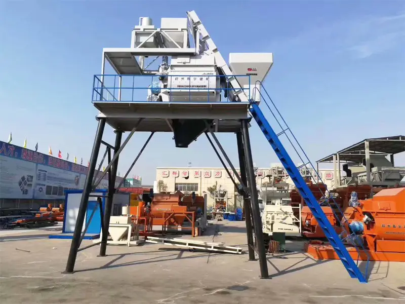 HZS50 concrete batching plant will be send to Indonesia