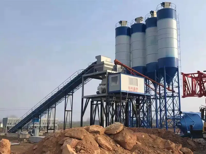 HZS120 concrete batching plant installation