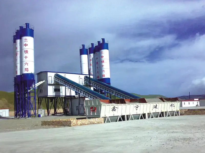 Belt conveyor type concrete mixing plant installation steps