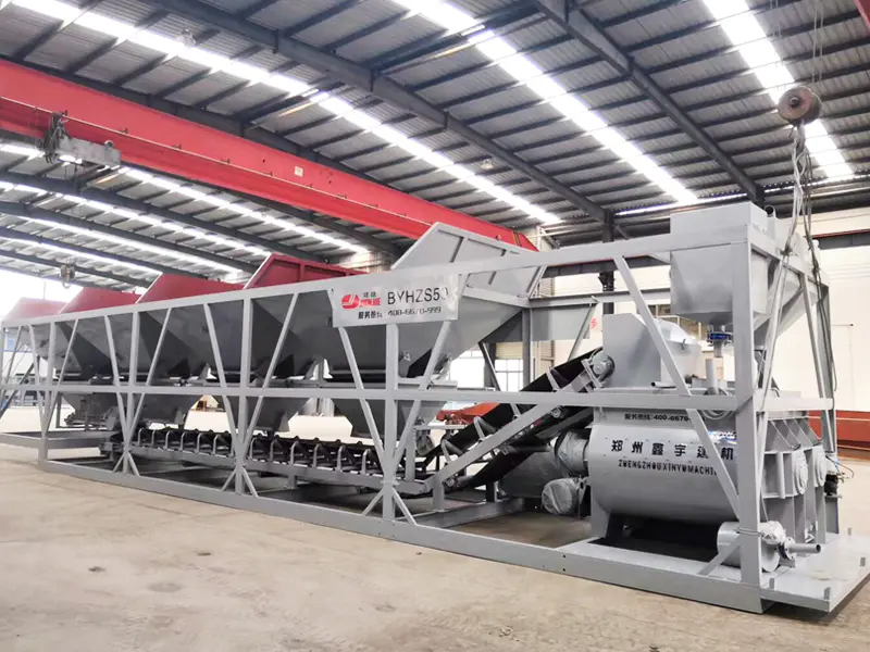 Truck mounted mobile concrete mixing plant fabrication