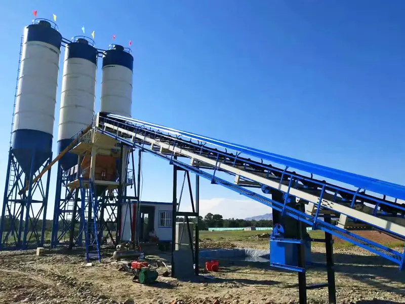 New installed HZS90 concrete batching plant in Australia