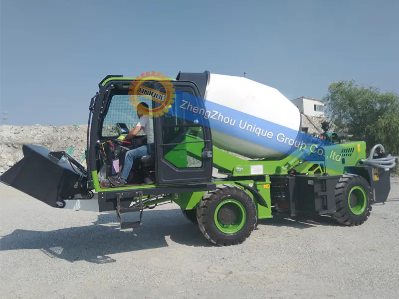 What is a concrete self-loading truck?