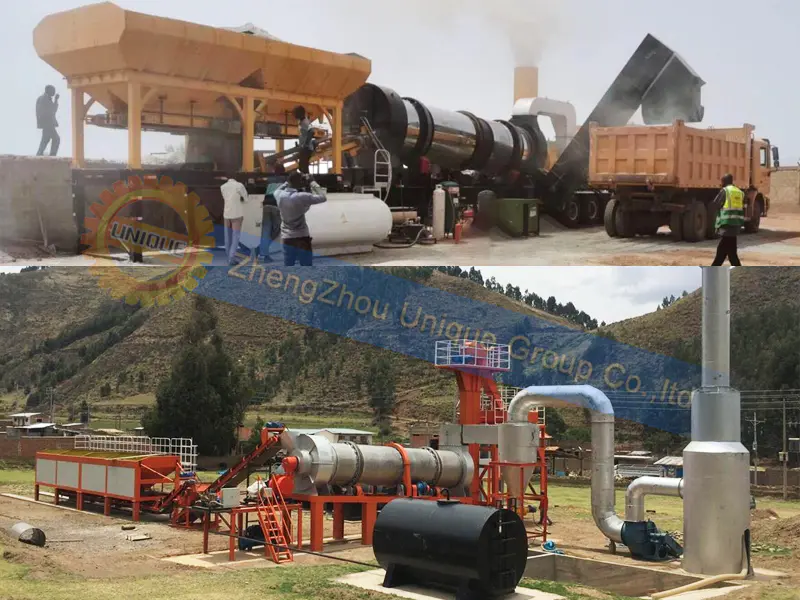 Drum type asphalt mixing plant