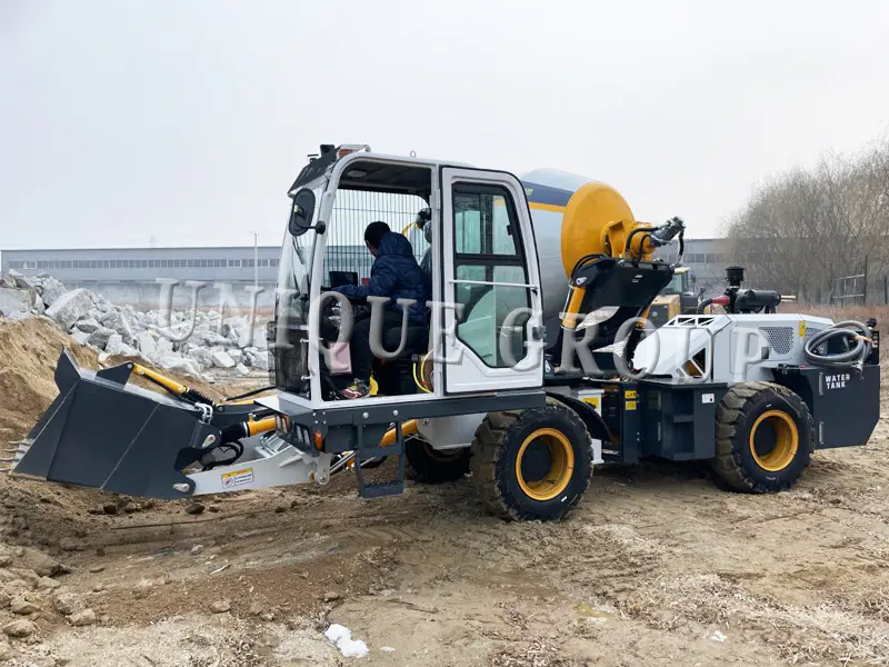 2.6m3 concrete self-loading mixer truck shipping to South Africa