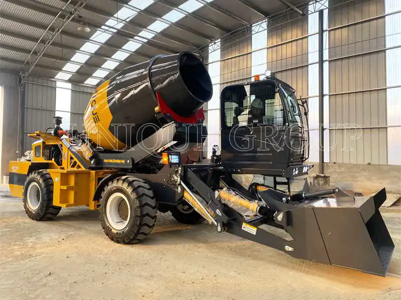 What are the benefits of self loading concrete mixing truck?