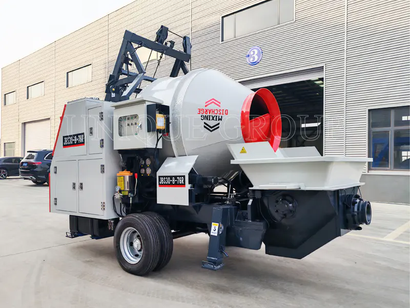 What is the main purpose of a concrete mixer pump?