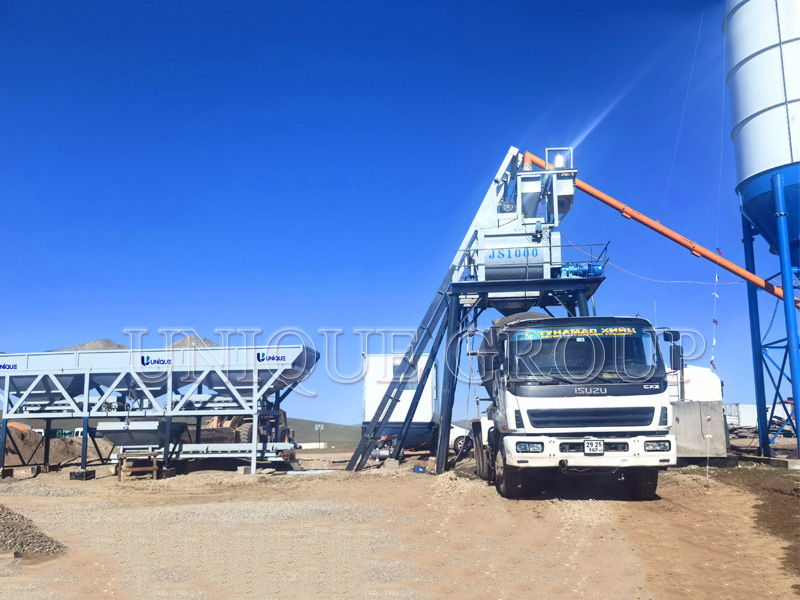 8 components of a HZS50 concrete batching plant